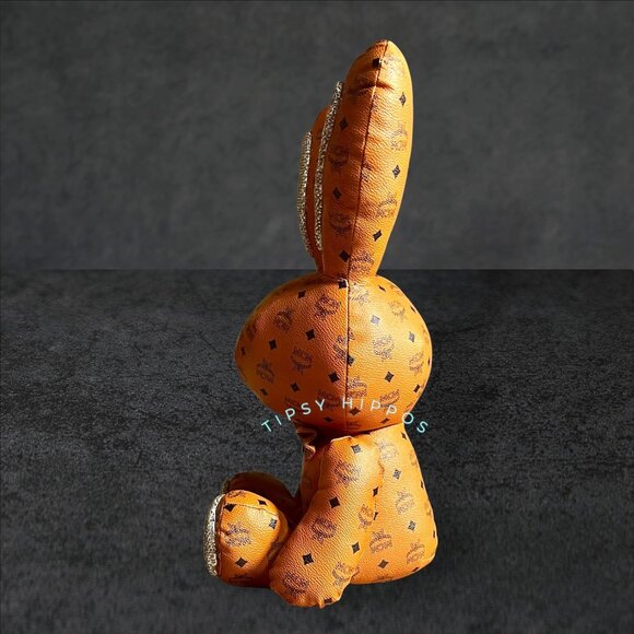 MCM Cognac Visetos Bunny With Rhinestone Accents - Picture 6 of 6